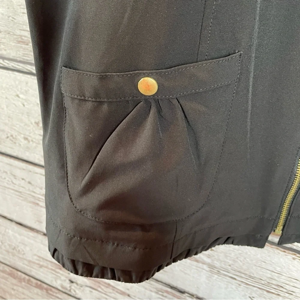 Zenergy by Chico’s 2 Women’s Size Large Black Lightweight Full‎ Zip Jacket EUC
